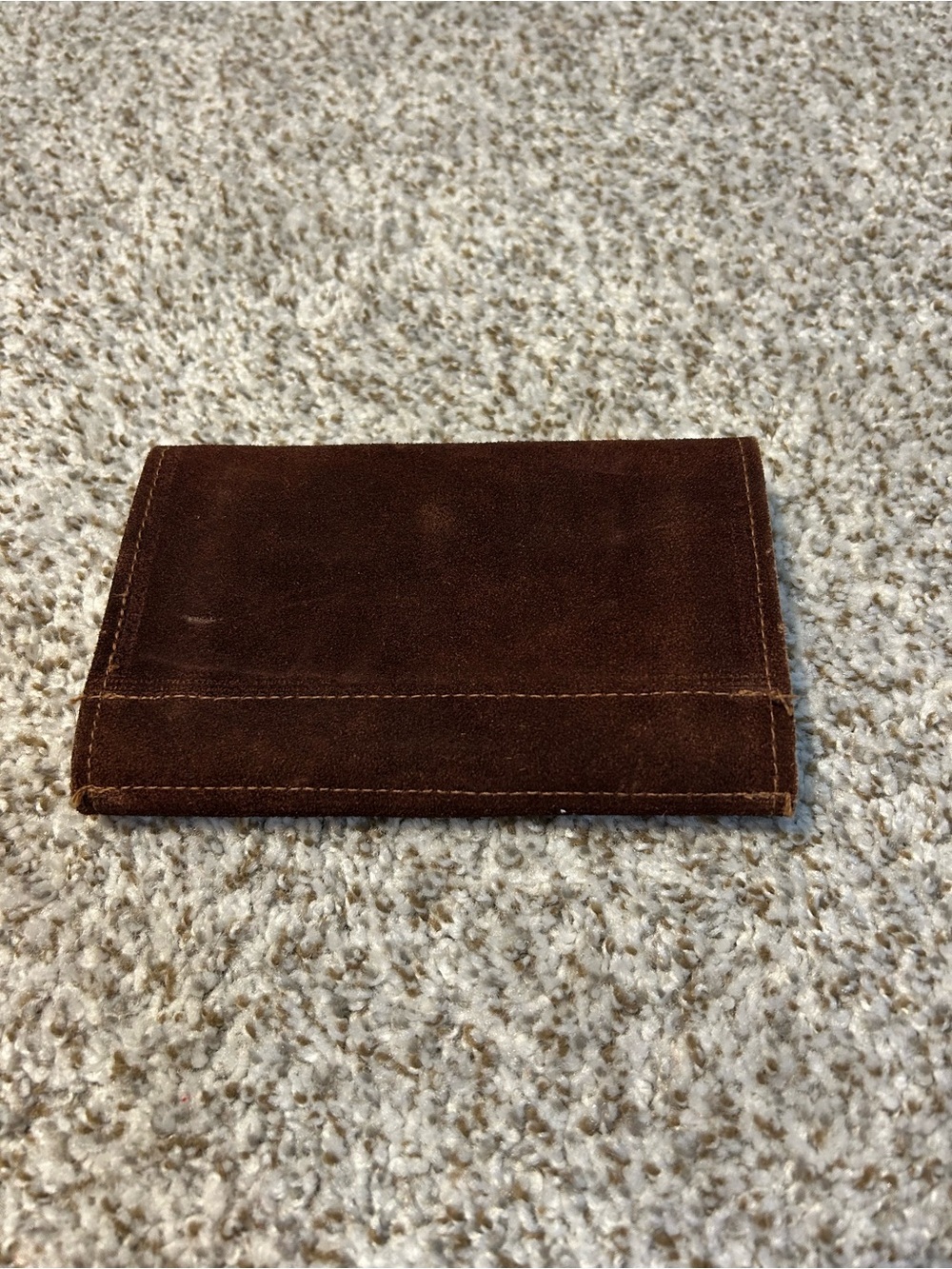 Custom Made Brown Suede Snap-Closure Wallet - Picture 5 of 5